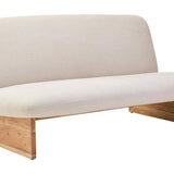 Althea Armless 2 Seater Sofa – Cream Linen