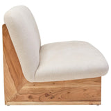 Althea Armless 2 Seater Sofa – Cream Linen
