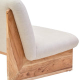 Althea Armless 2 Seater Sofa – Cream Linen
