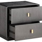 Ambrose Bedside Table – Brown/Grey
