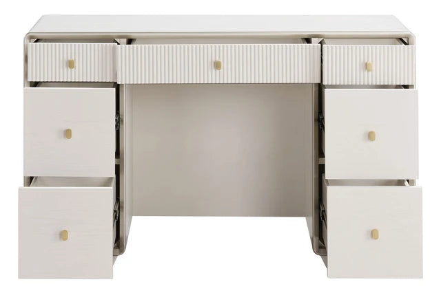 Ambrose Seven Drawer Dressing Table – Ivory
