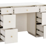 Ambrose Seven Drawer Dressing Table – Ivory