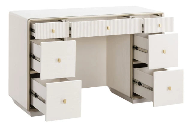 Ambrose Seven Drawer Dressing Table – Ivory