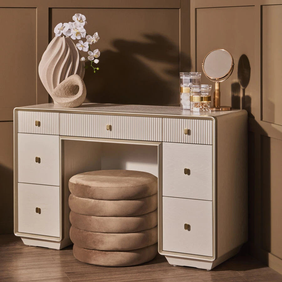Ambrose Seven Drawer Dressing Table – Ivory