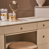 Ambrose Seven Drawer Dressing Table – Ivory