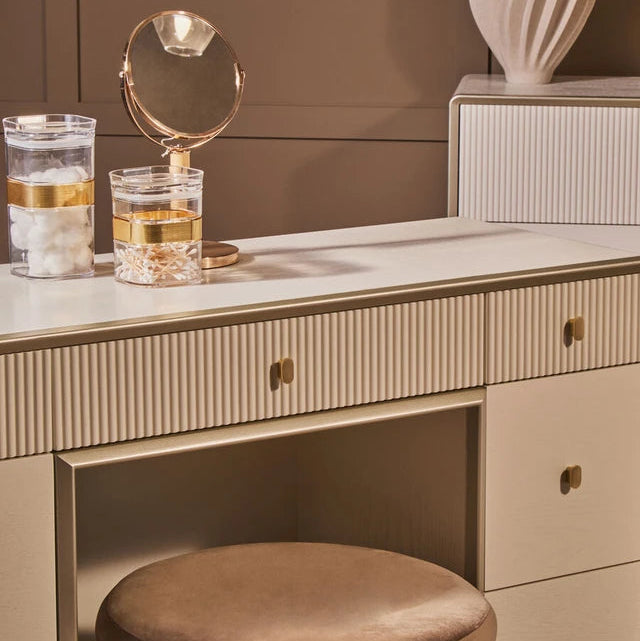 Ambrose Seven Drawer Dressing Table – Ivory