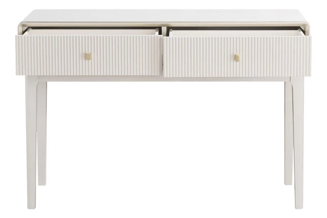 Ambrose Two Drawer Dressing Table – Ivory