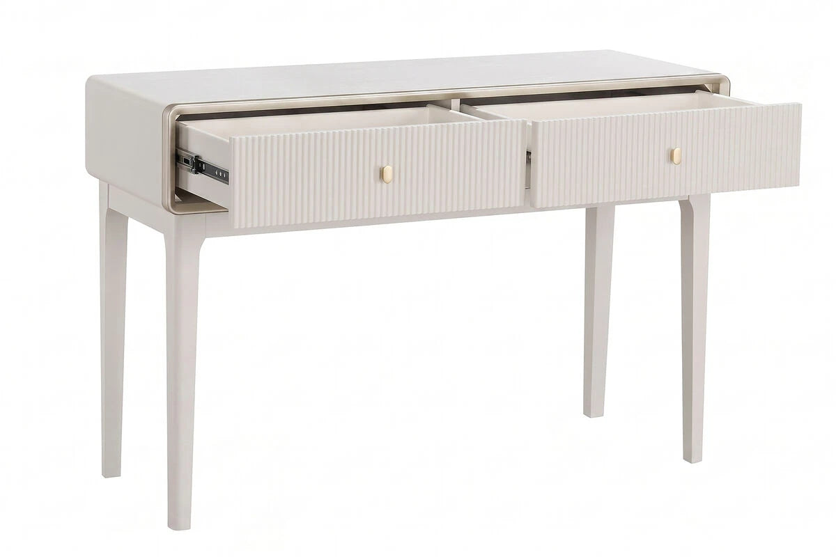 Ambrose Two Drawer Dressing Table – Ivory