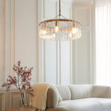 Anaya 5 Light Pendant Light - Brushed Aged Brass