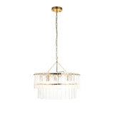 Anaya 5 Light Tiered Pendant Light - Brushed Aged Brass