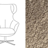 Arabella Swivel Chair – Doodle Fabric
