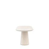 Arbor Oval Dining Table – Travertine-Style Finish