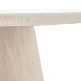 Arbor Round Dining Table – Travertine-Style Finish