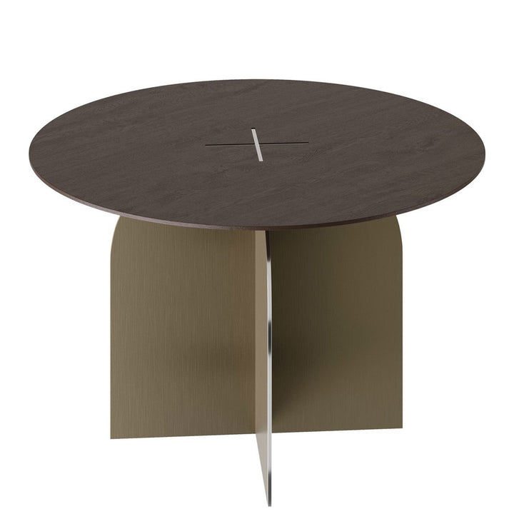 Arcadia Coffee Table – Brushed Bronze and Brown