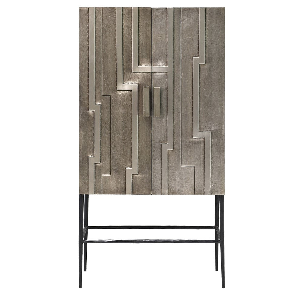 Arianell Cabinet in Antique Silver