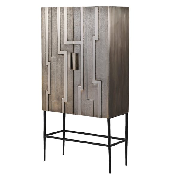 Arianell Cabinet in Antique Silver
