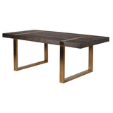 Artemis Dining Table in Brushed Gold Stainless Steel