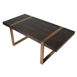 Artemis Dining Table in Brushed Gold Stainless Steel