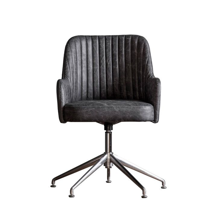 Ashcroft Swivel Chair – Antique Ebony