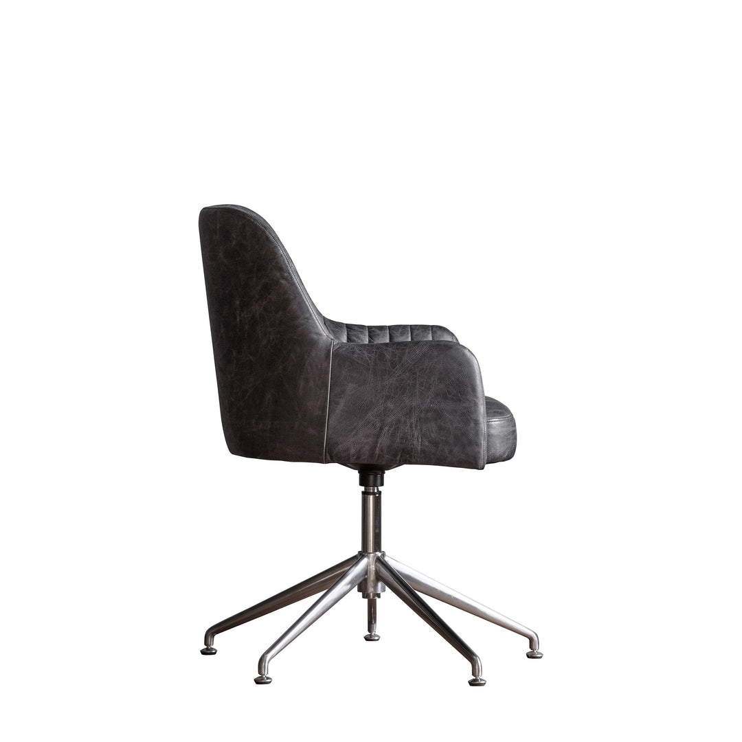 Ashcroft Swivel Chair – Antique Ebony