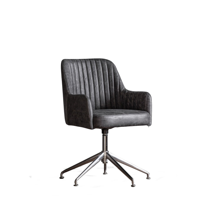 Ashcroft Swivel Chair – Antique Ebony