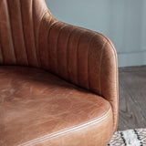 Ashcroft Swivel Chair – Vintage Brown
