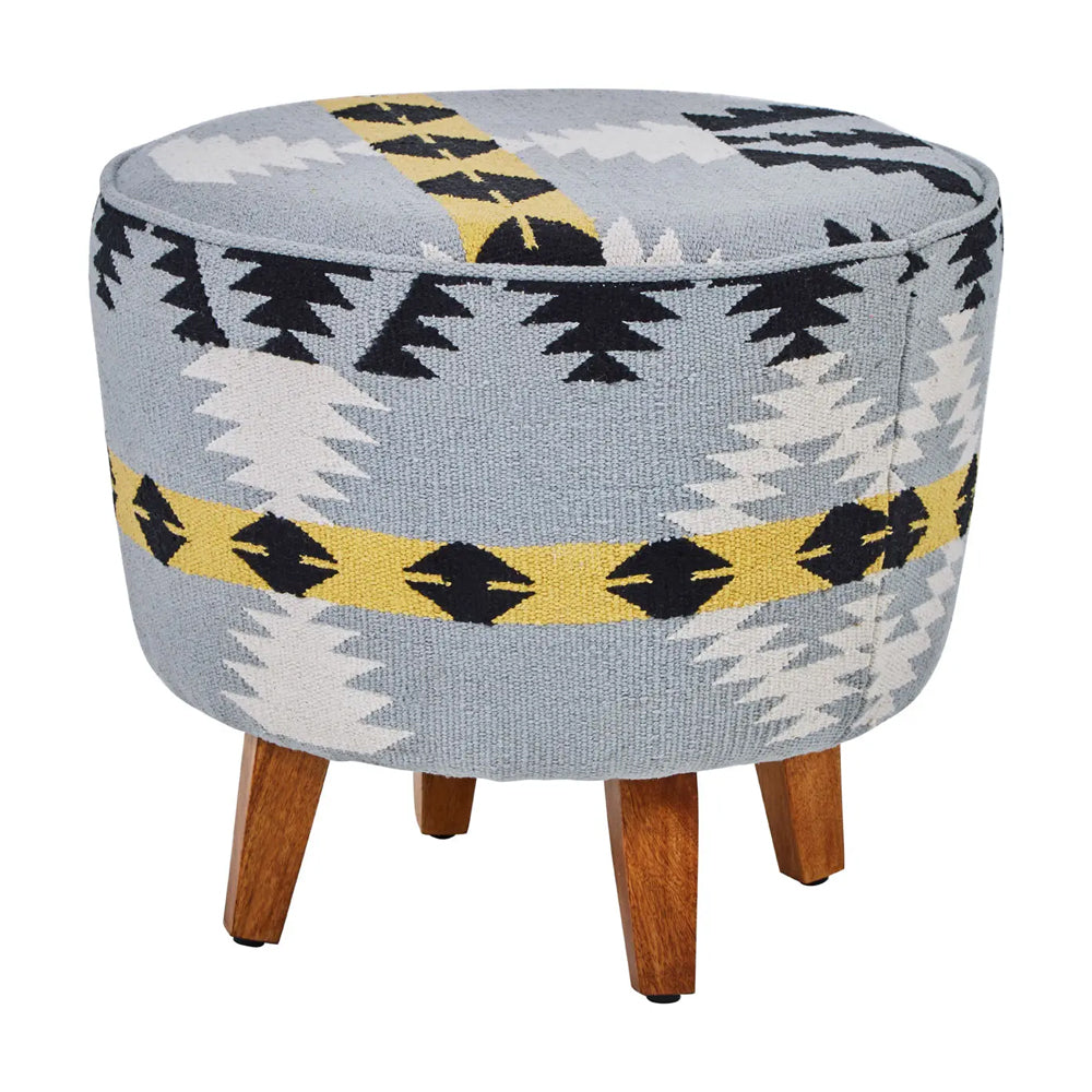 Ashlynn Geometric Stool – Multi-colour – Shropshire Design