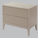 Livingsley Aster Wide Bedside Table – Ceramic Grey