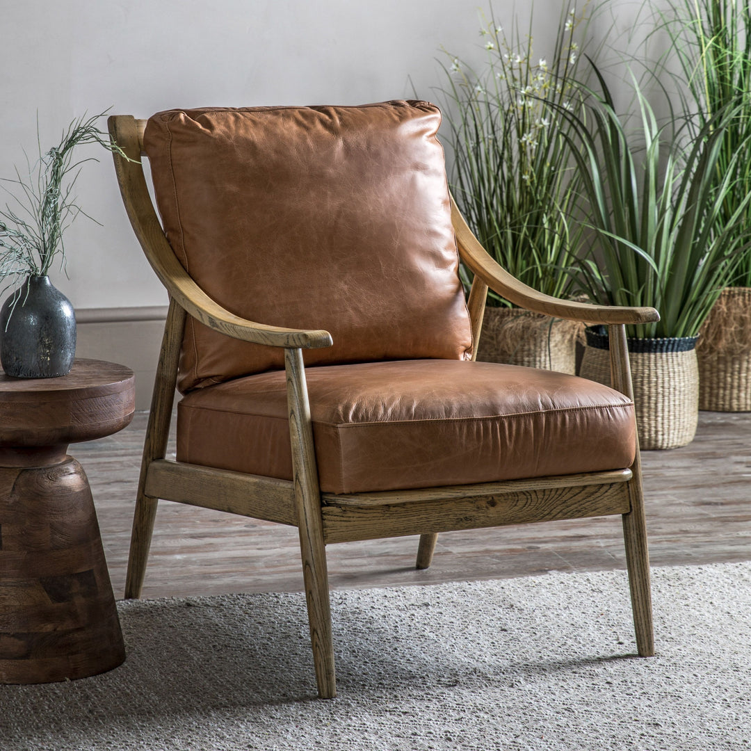 Atlas Armchair – Brown Leather