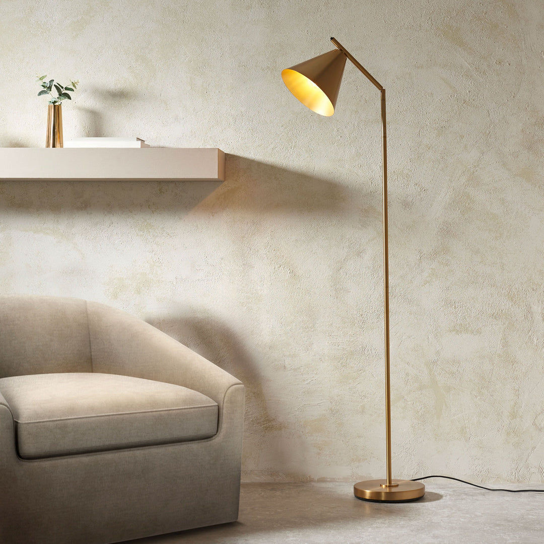 Aura Floor Lamp – Antique Brass