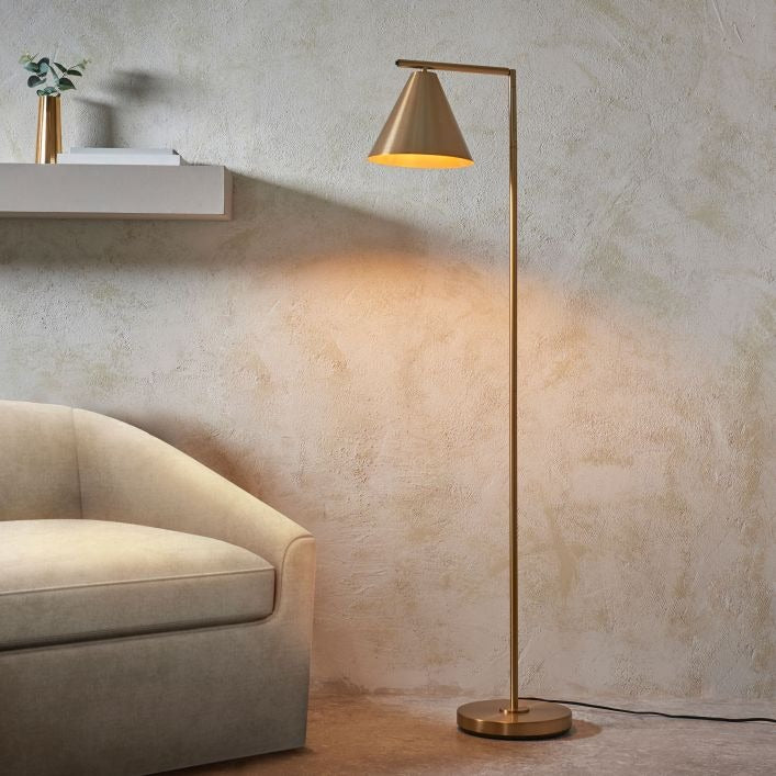 Aura Floor Lamp – Antique Brass