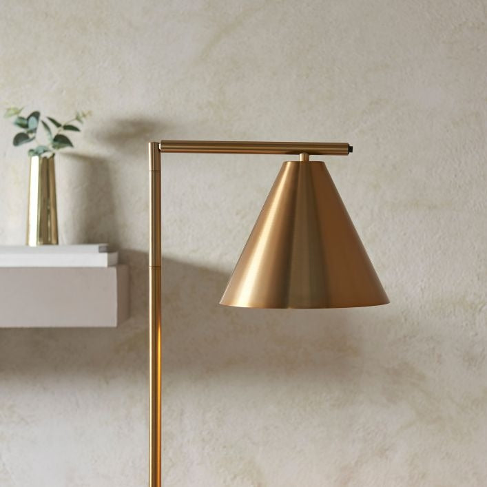 Aura Floor Lamp – Antique Brass