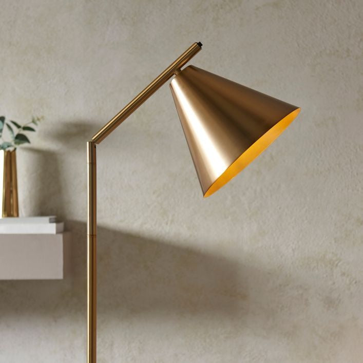 Aura Floor Lamp – Antique Brass