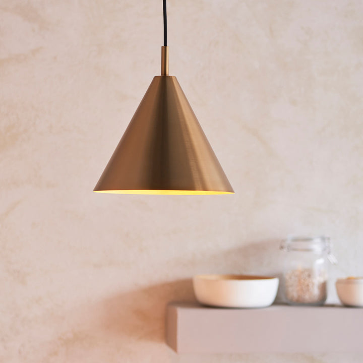 Aura Pendant Light – Antique Brass