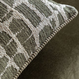Aziza Jacquard Cushion – Olive
