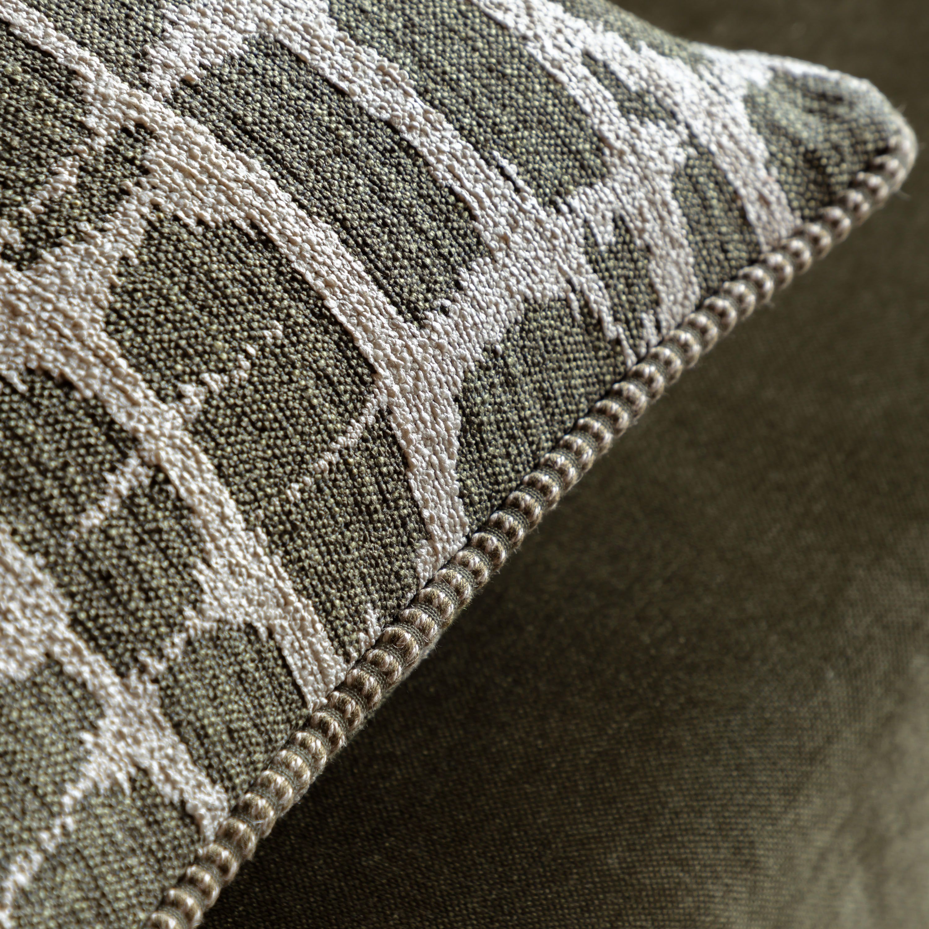 Aziza Jacquard Cushion – Olive