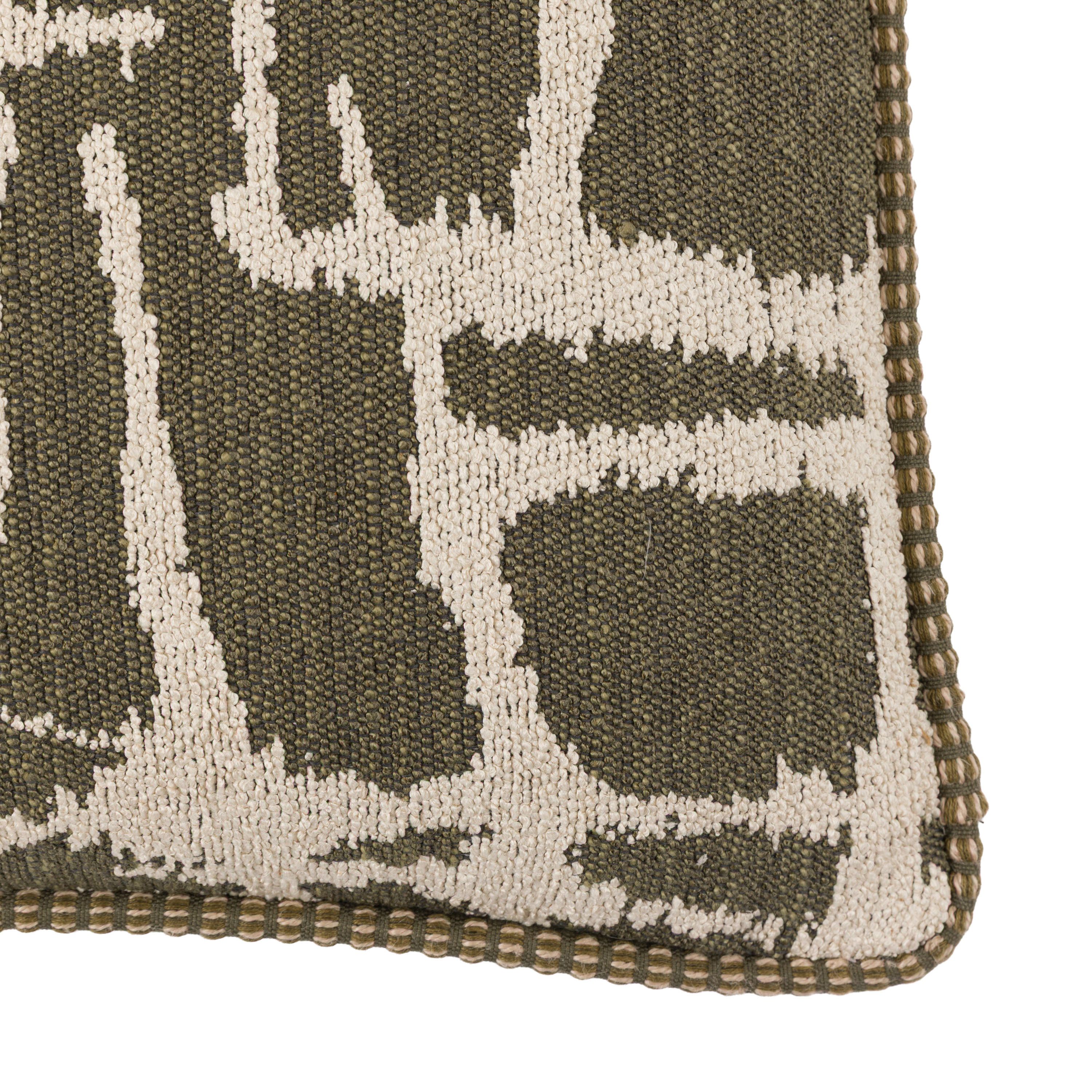 Aziza Jacquard Cushion – Olive