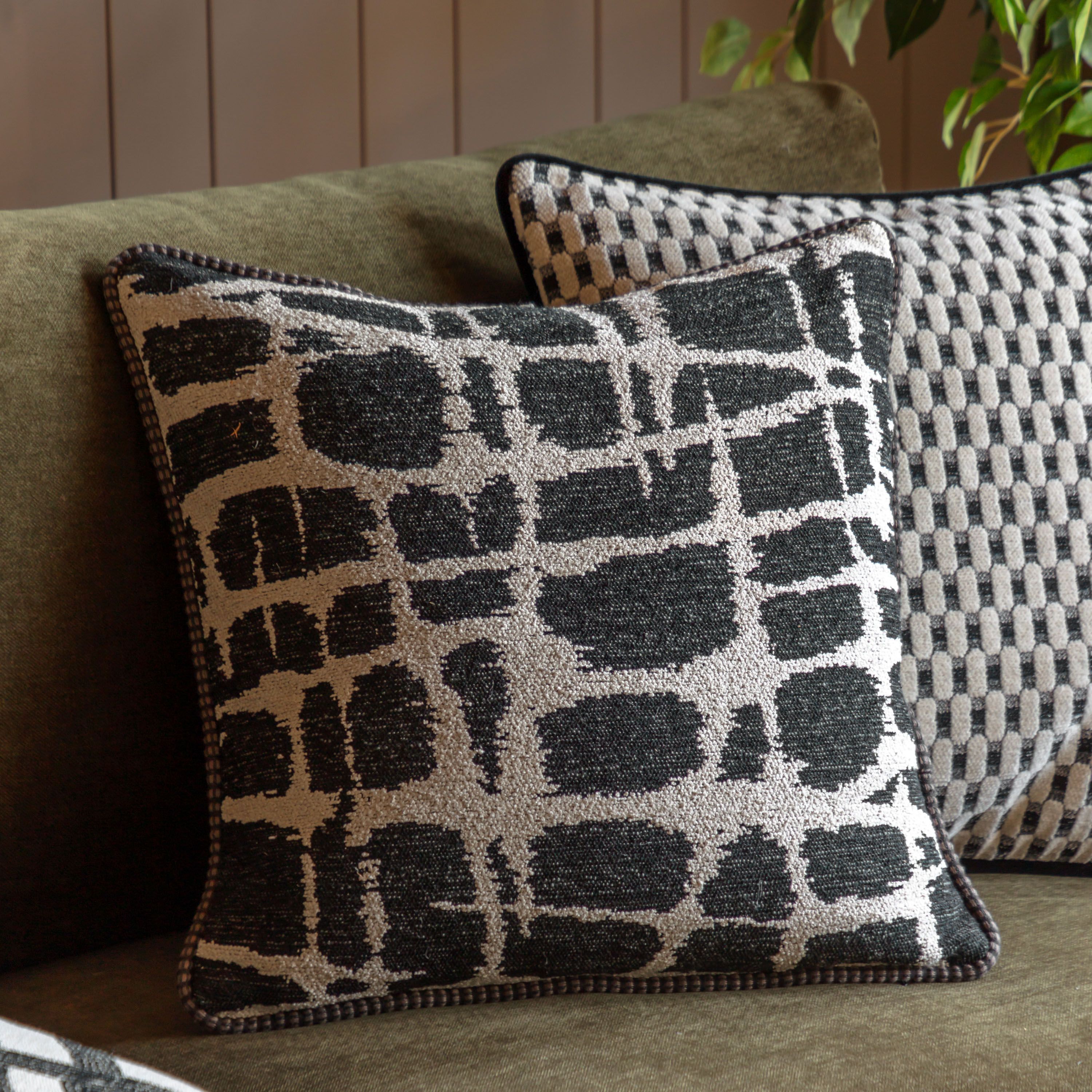 Aziza Jacquard Cushion – Slate