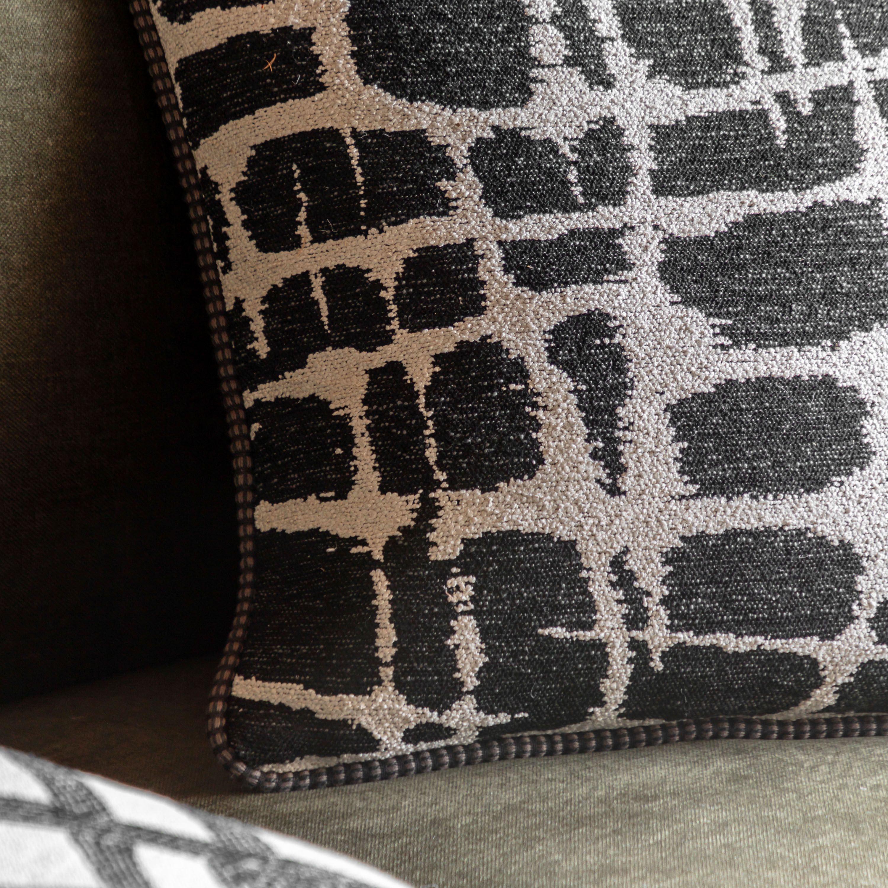 Aziza Jacquard Cushion – Slate