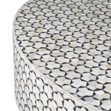 Bastian Geometric Coffee Table - Bone Inlay