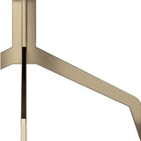 Baudillane Coffee Table with Grey Travertine and Brushed Bronze Metal Legs