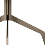 Baudillane Coffee Table with Grey Travertine and Brushed Bronze Metal Legs