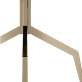 Baudillane Dining Table with Grey Travertine and Brushed Bronze Legs – 120cm