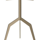 Baudillane Occasional Table with Grey Travertine and Brushed Bronze Metal Legs