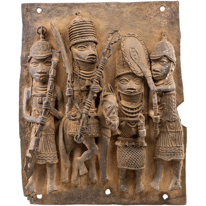 Benin Brass Plaque