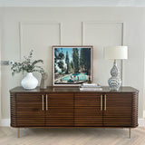 Berkeley Designs Paris Sideboard with Natural Walnut Veneer and Brass