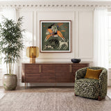 Berkeley Designs Paris Sideboard with Natural Walnut Veneer and Brass