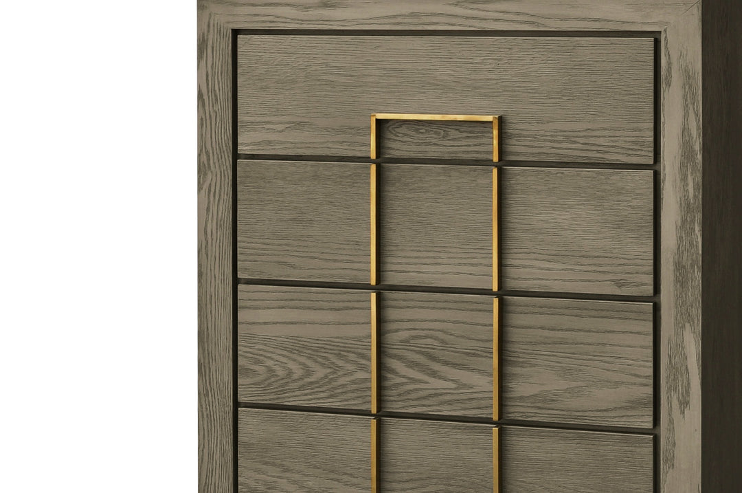 Berkeley Designs Lucca Tall Chest of Drawers in Grey Oak Veneer