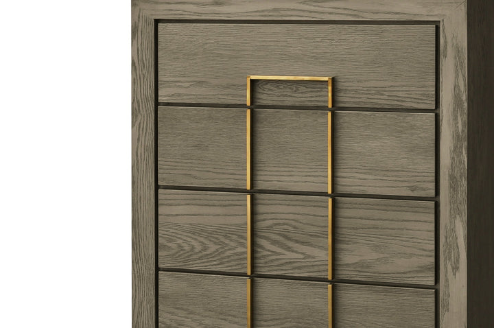 Berkeley Designs Lucca Tall Chest of Drawers in Grey Oak Veneer
