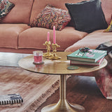 Kayan Milled Gold Metal Disk Table – Excess Stock